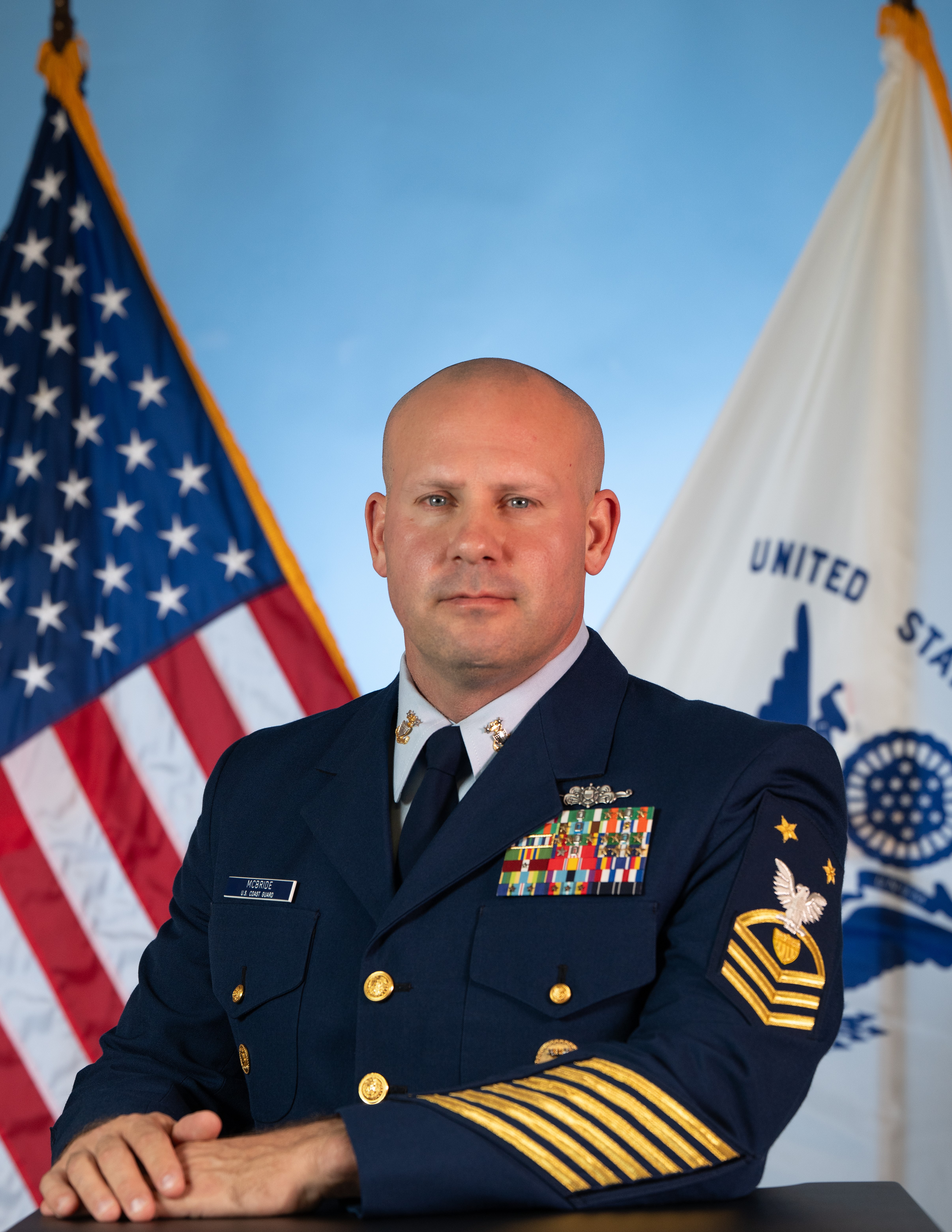Official Portrait of Pacific Area Command Master Chief Josh McBride
