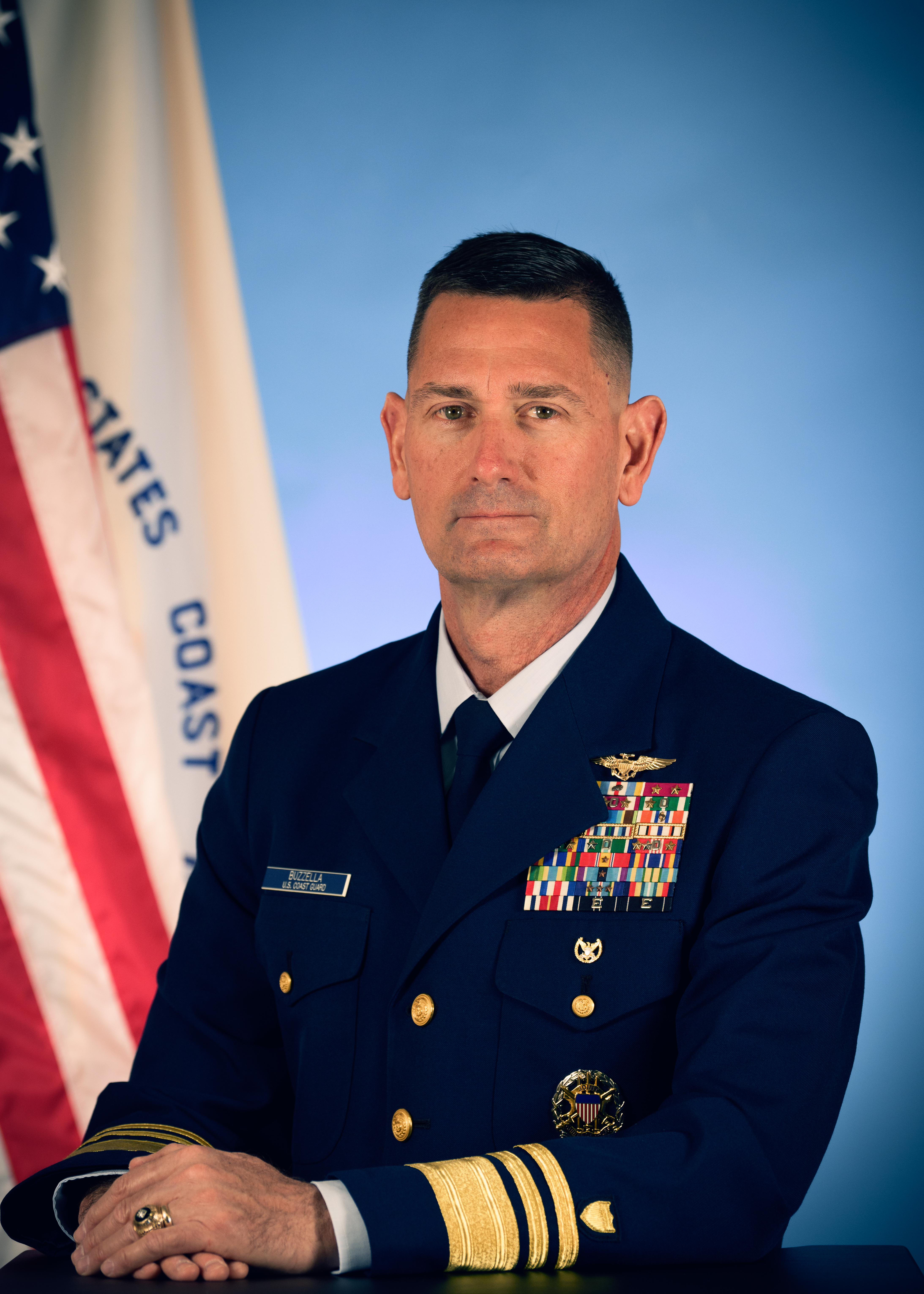 Official Portrait of Acting Pacific Area Commander Rear Admiral Joseph R. Buzzella